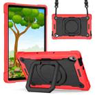 For Lenovo Tab M10 HD 2nd Gen Silicone + PC Bracelet Holder Tablet Case(Red + Black) - 1