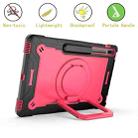 For Samsung Galaxy Tab S7+ / S8+ / S7 FE Silicone + PC Bracelet Holder Tablet Case(Black + Rose Red) - 5