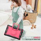 For Samsung Galaxy Tab S7+ / S8+ / S7 FE Silicone + PC Bracelet Holder Tablet Case(Black + Rose Red) - 6