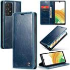 For Samsung Galaxy A33 5G CaseMe 003 Crazy Horse Texture Leather Phone Case(Blue) - 1