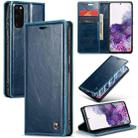 For Samsung Galaxy S20 CaseMe 003 Crazy Horse Texture Leather Phone Case(Blue) - 1