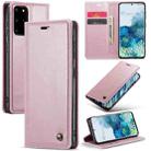 For Samsung Galaxy S20+ CaseMe 003 Crazy Horse Texture Leather Phone Case(Rose Gold) - 1
