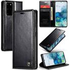For Samsung Galaxy S20+ CaseMe 003 Crazy Horse Texture Leather Phone Case(Black) - 1