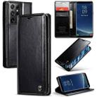 For Samsung Galaxy S8+ CaseMe 003 Crazy Horse Texture Leather Phone Case(Black) - 1