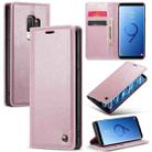 For Samsung Galaxy S9+ CaseMe 003 Crazy Horse Texture Leather Phone Case(Rose Gold) - 1