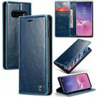 For Samsung Galaxy S10 CaseMe 003 Crazy Horse Texture Leather Phone Case(Blue) - 1