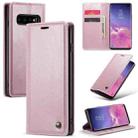 For Samsung Galaxy S10+ CaseMe 003 Crazy Horse Texture Leather Phone Case(Rose Gold) - 1