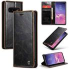 For Samsung Galaxy S10+ CaseMe 003 Crazy Horse Texture Leather Phone Case(Coffee) - 1