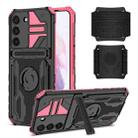 For Samsung Galaxy S23+ 5G Armor Wristband Phone Case(Pink) - 1