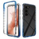 For Samsung Galaxy S23 5G Transparent Gradient Color TPU + PC Protective Phone Case(Blue) - 1