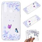 For Huawei Y7p Coloured Drawing Pattern Transparent TPU Case(Variegated Butterflies) - 1