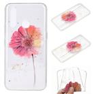 For Huawei Y7p Coloured Drawing Pattern Transparent TPU Case(Orange Flower) - 1
