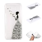 For Xiaomi Redmi Note 9 Pro Coloured Drawing Pattern Transparent TPU Case(Butterflies and Girl) - 1
