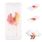 For OnePlus 8 Pro Coloured Drawing Pattern Transparent TPU Case(Orange Flower) - 1