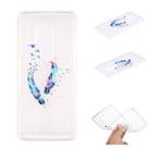 For OnePlus 8 Pro Coloured Drawing Pattern Transparent TPU Case(Feather) - 1