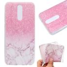 For OnePlus 8 Coloured Drawing Pattern Transparent TPU Case(Marble) - 1