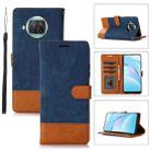 For Xiaomi Mi 10T Lite 5G Splicing Leather Phone Case(Dark Blue) - 1