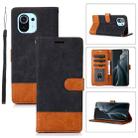 For Xiaomi Mi 11 Splicing Leather Phone Case(Black) - 1