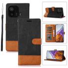 For Xiaomi Mi 11 Pro Splicing Leather Phone Case(Black) - 1