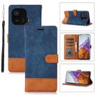 For Xiaomi Mi 11 Pro Splicing Leather Phone Case(Dark Blue) - 1