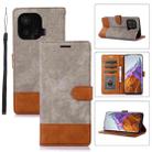 For Xiaomi Mi 11 Pro Splicing Leather Phone Case(Grey) - 1