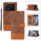 For Xiaomi Mi 11 Ultra Splicing Leather Phone Case(Brown) - 1