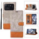 For Xiaomi Mi 11 Ultra Splicing Leather Phone Case(Grey) - 1