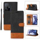 For Xiaomi 11T Splicing Leather Phone Case(Black) - 1