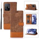 For Xiaomi 11T Splicing Leather Phone Case(Brown) - 1