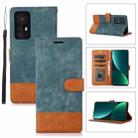 For Xiaomi 12 Pro Splicing Leather Phone Case(Green) - 1
