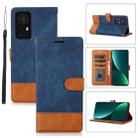 For Xiaomi 12 Pro Splicing Leather Phone Case(Dark Blue) - 1