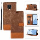 For Xiaomi Redmi Note 9 Pro / Note 9s Splicing Leather Phone Case(Brown) - 1