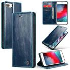 For iPhone 6 Plus/7 Plus/8 Plus CaseMe 003 Crazy Horse Texture Leather Phone Case(Blue) - 1