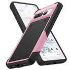 For Google Pixel 7 Pro 5G PC + TPU Shockproof Protective Phone Case(Pink+Black) - 1