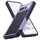 For Google Pixel 7 Pro 5G PC + TPU Shockproof Protective Phone Case(Light Purple+Sapphire Blue) - 1