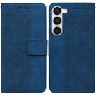 For Samsung Galaxy S23 5G Geometric Embossed Flip Leather Phone Case(Blue) - 1