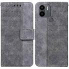 For Xiaomi Redmi A1+ Geometric Embossed Flip Leather Phone Case(Grey) - 1