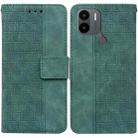 For Xiaomi Redmi A1+ Geometric Embossed Flip Leather Phone Case(Green) - 1