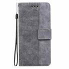 For Tecno Pop 6 Fingerprint Geometric Embossed Flip Leather Phone Case(Grey) - 2