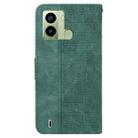 For Tecno Pop 6 Fingerprint Geometric Embossed Flip Leather Phone Case(Green) - 3