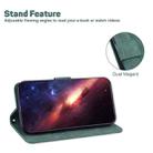 For Tecno Pop 6 Fingerprint Geometric Embossed Flip Leather Phone Case(Green) - 5