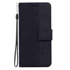 For Tecno Pop 6 Fingerprint Geometric Embossed Flip Leather Phone Case(Black) - 2