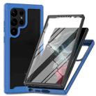 For Samsung Galaxy S23 Ultra 5G Two-layer Integrated Transparent TPU + PC + PET Protective Phone Case(Blue) - 1