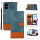 For Samsung Galaxy A71 Splicing Leather Phone Case(Green) - 1
