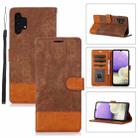 For Samsung Galaxy A32 5G Splicing Leather Phone Case(Brown) - 1