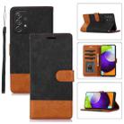 For Samsung Galaxy A52 5G / 4G Splicing Leather Phone Case(Black) - 1