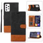 For Samsung Galaxy A72 5G / 4G Splicing Leather Phone Case(Black) - 1