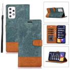 For Samsung Galaxy A72 5G / 4G Splicing Leather Phone Case(Green) - 1