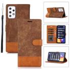 For Samsung Galaxy A72 5G / 4G Splicing Leather Phone Case(Brown) - 1