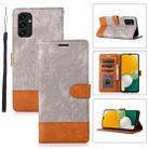 For Samsung Galaxy A13 4G Splicing Leather Phone Case(Grey) - 1